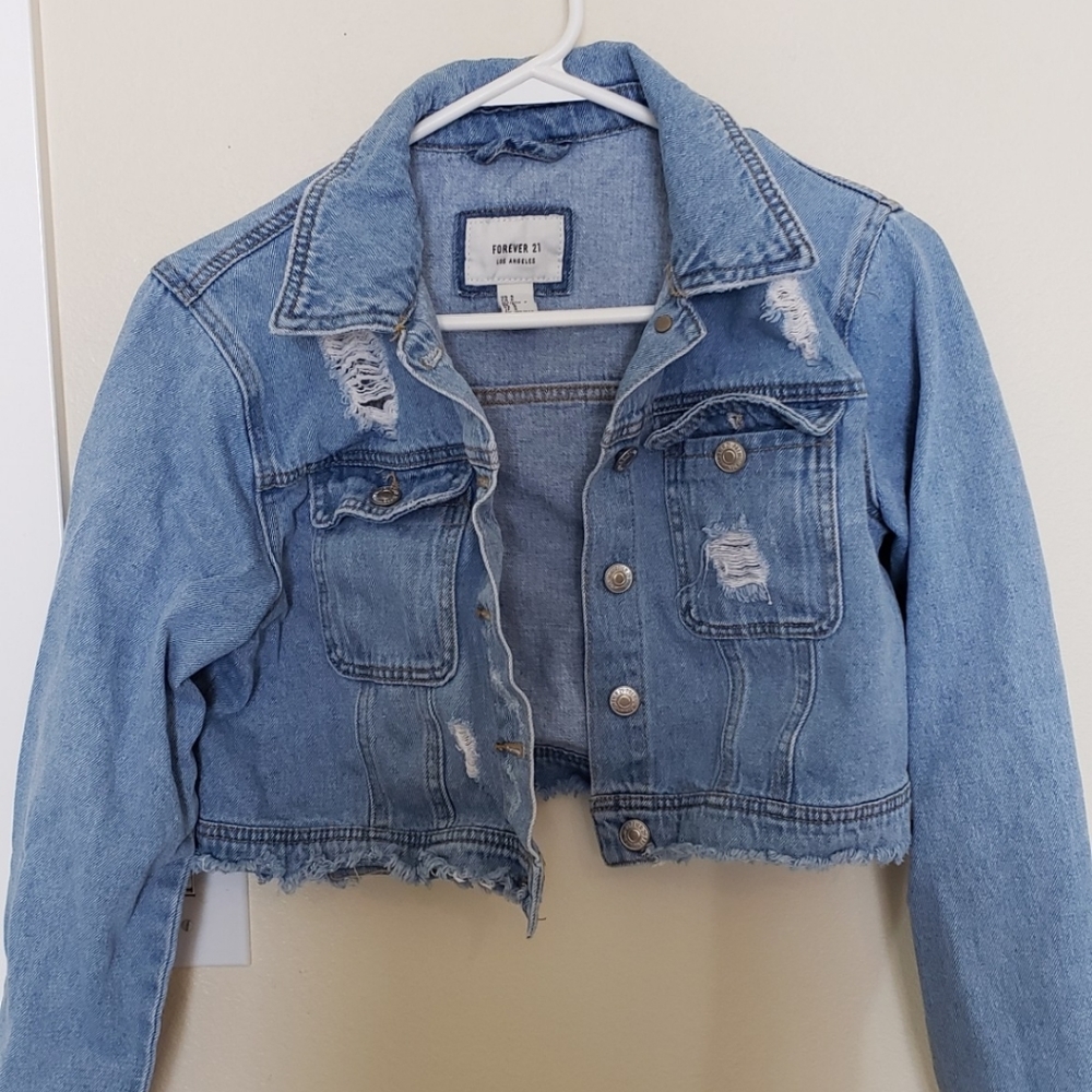 Forever 21 Cropped Jean Jacket